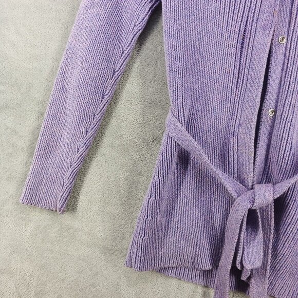 GAP Sweater Cardigan Size XXL(14-16) Button Closure Lavender Knit Fall Winter - Picture 3 of 12